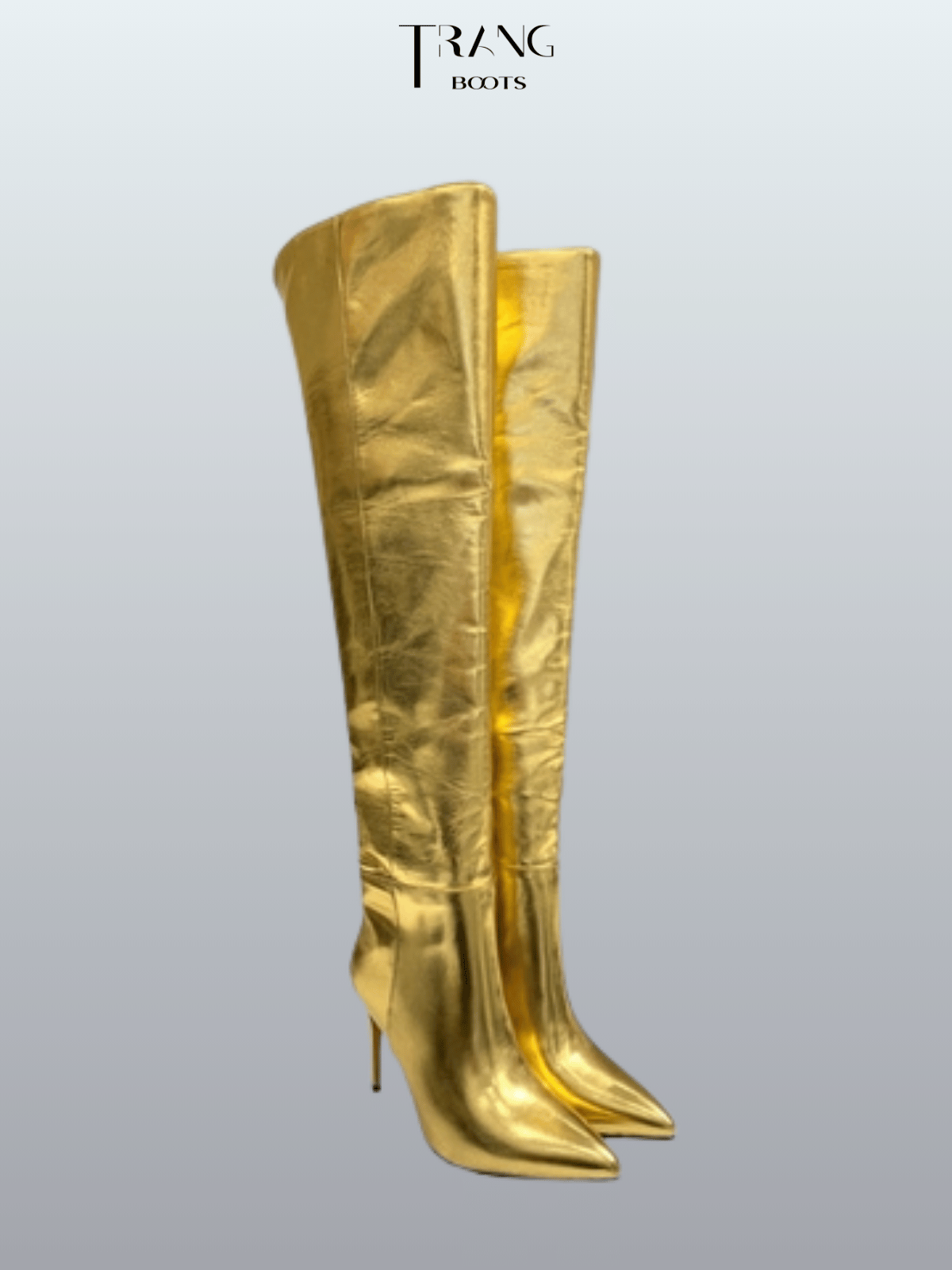 OVER KNEE BOOTS METALLIC GÓT NHỌN