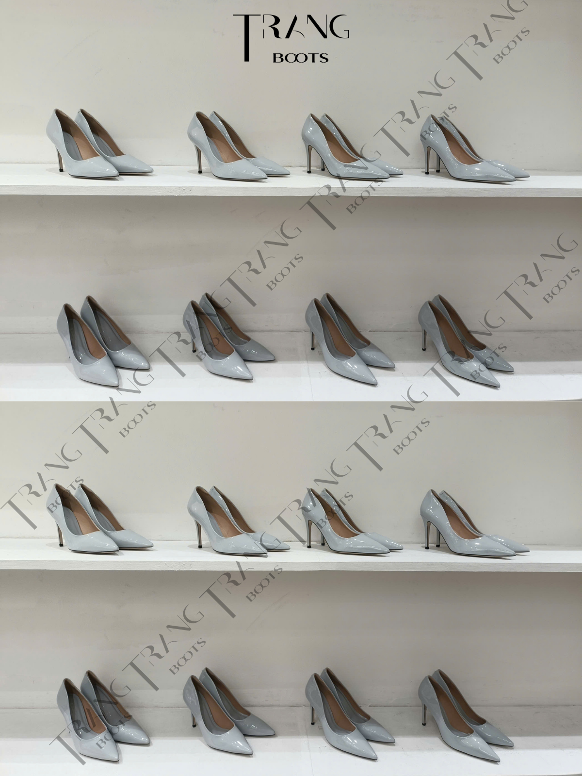 KATE PUMP HIGHHEELS - GIÀY CAO GÓT PUMP KATE - XÁM 9 - 10CM