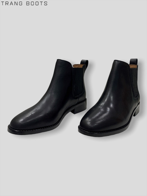 CHELSEA BOOTS MADEWELL DA THẬT MŨI TRÒN ĐẾ BỆT