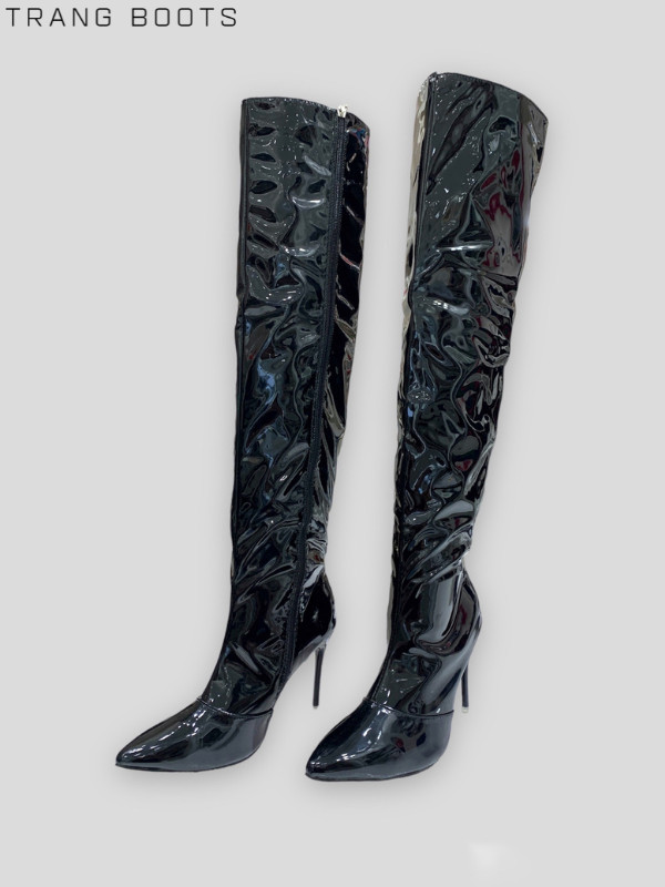 OVER KNEE BOOTS DA BÓNG GÓT NHỌN