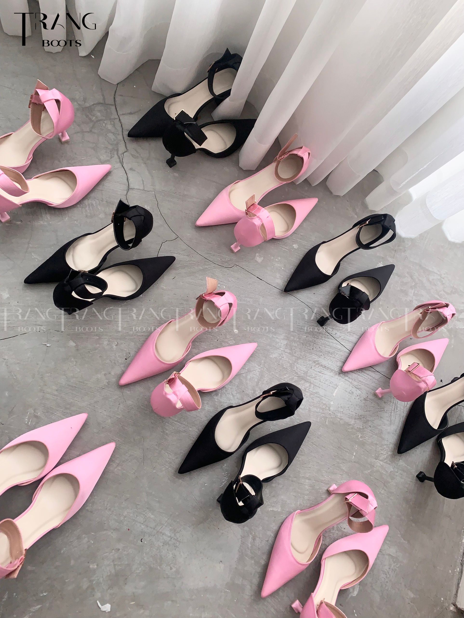 LISA HIGH-HEELS - GIÀY CAO GÓT MŨI NHỌN LỤA SATIN LISA HỒNG