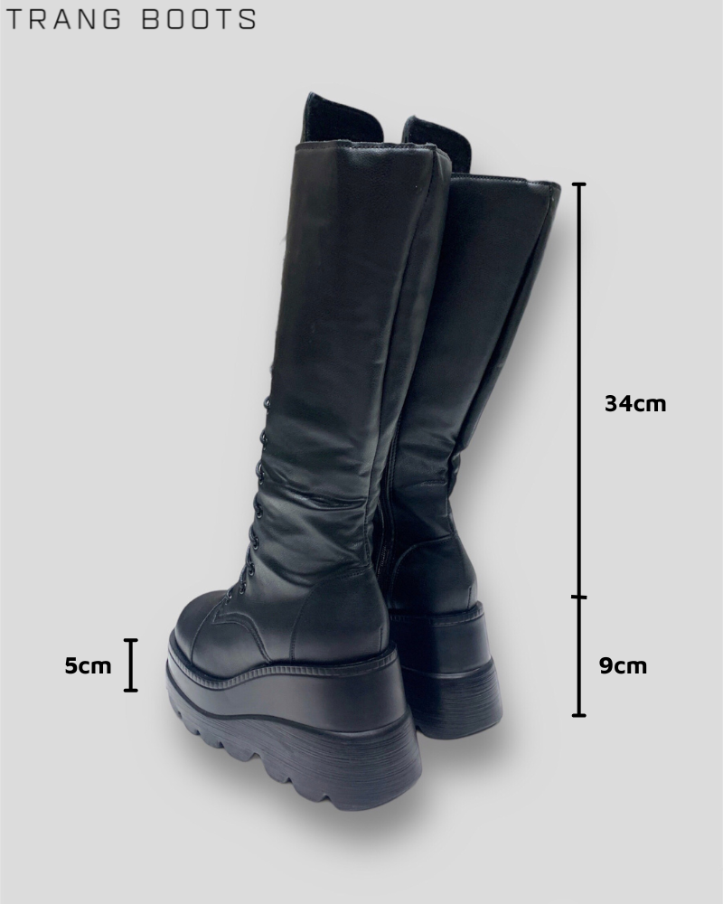KNEE BOOTS PLATFORM CHIẾN BINH