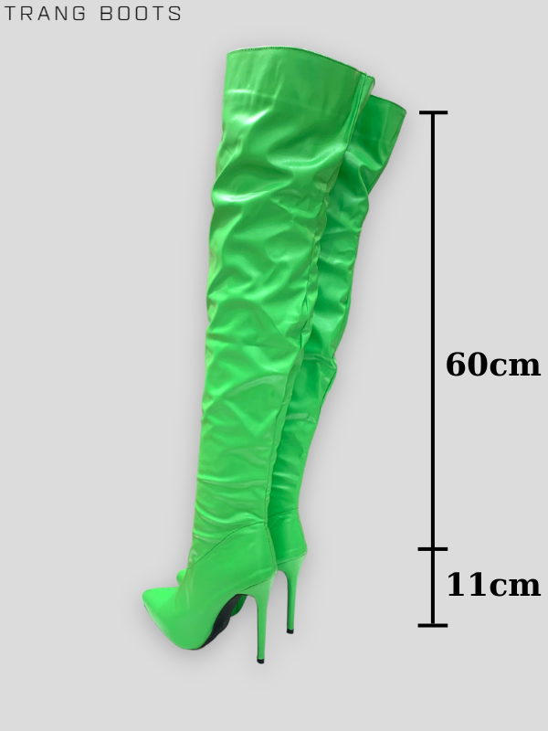 OVER KNEE BOOTS GÓT NHỌN KHÓA HÔNG