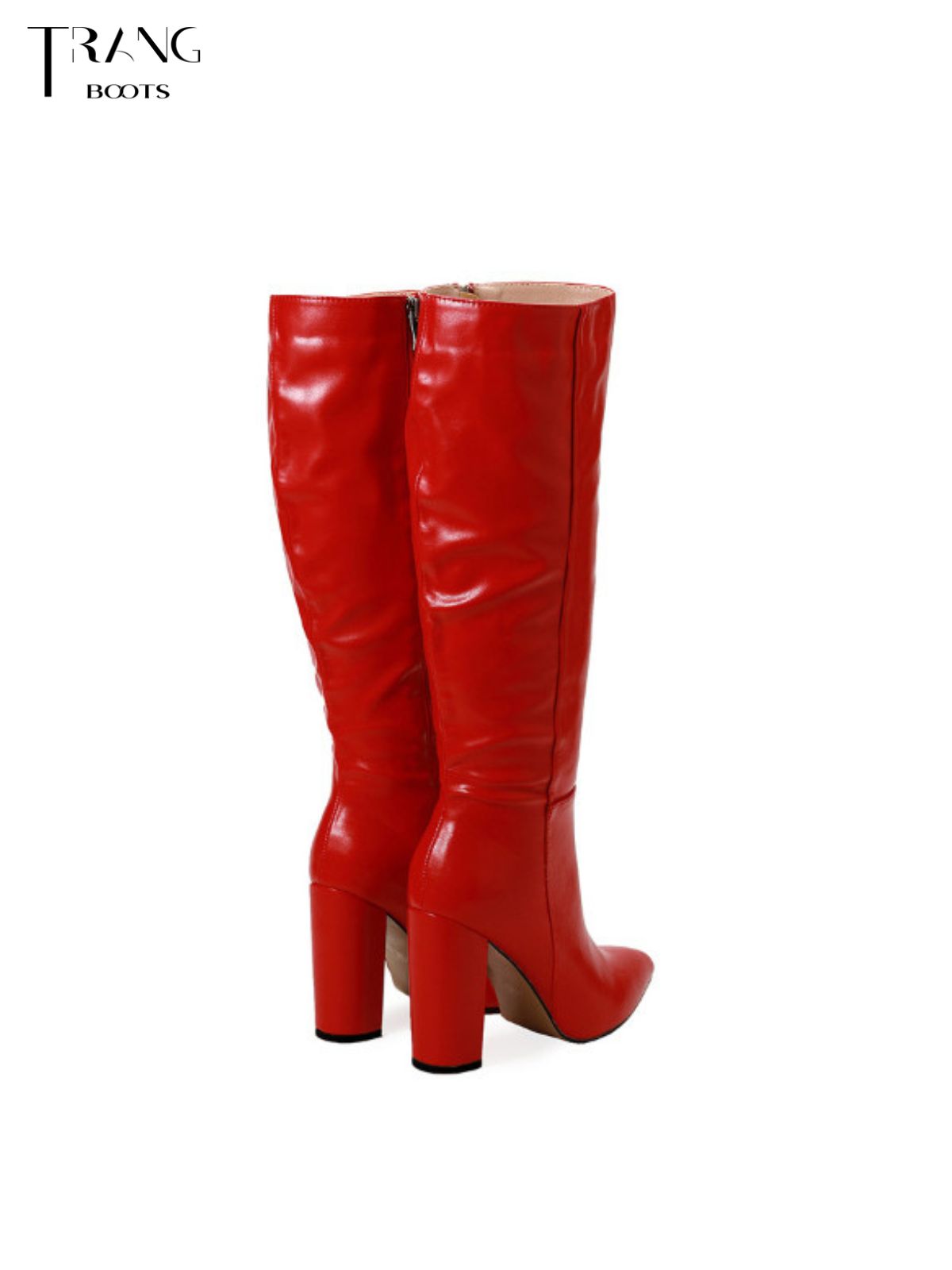 KNEE BOOTS DA MỜ MŨI NHỌN GÓT TRỤ BASIC