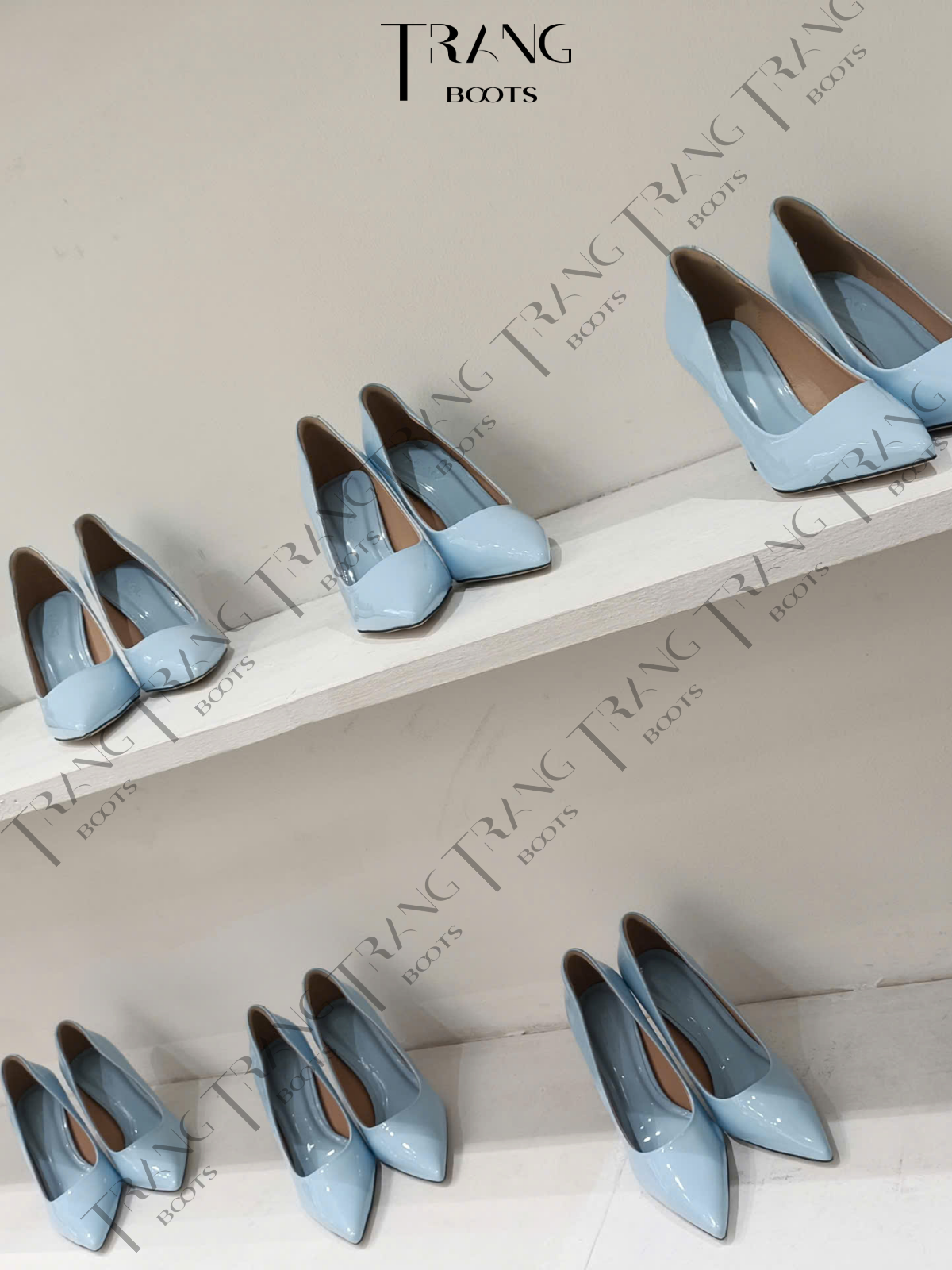 KATE PUMP HIGHHEELS - GIÀY CAO GÓT PUMP KATE - BLUE SKY 9 - 10CM