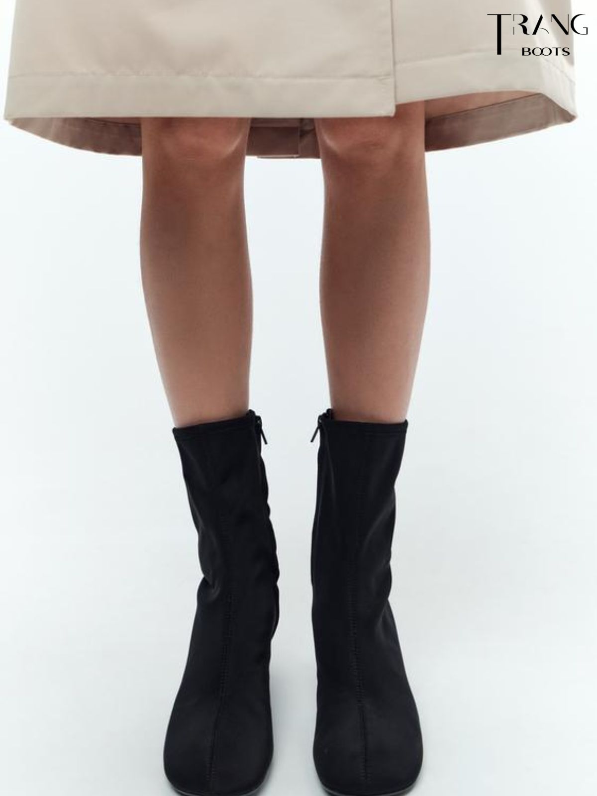 HIGHHEELS BOOTS ZARA GÓT NHỌN MŨI TRÒN