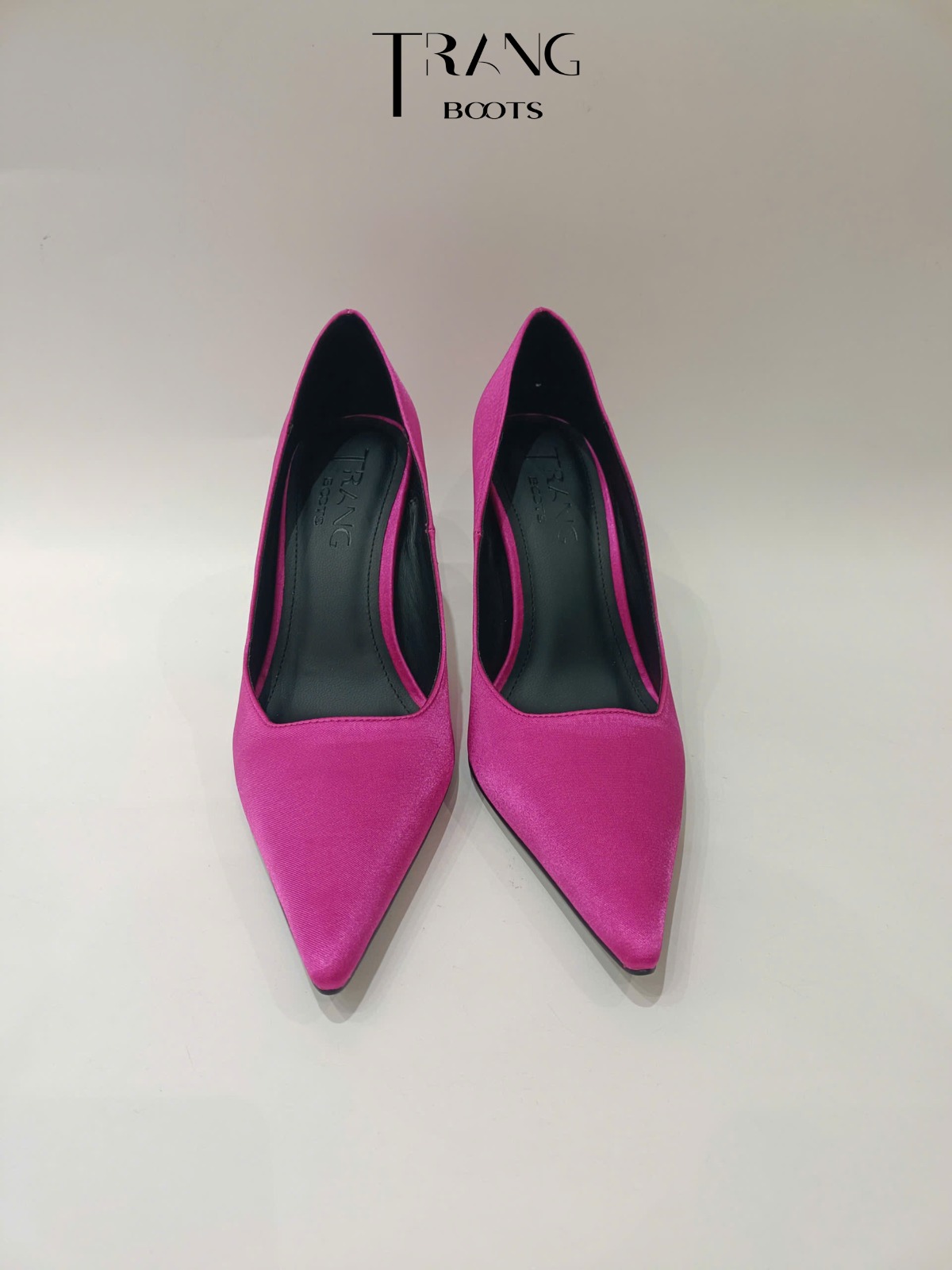 CHARLOTTE SATIN PUMPS - ROYAL FUCHSIA