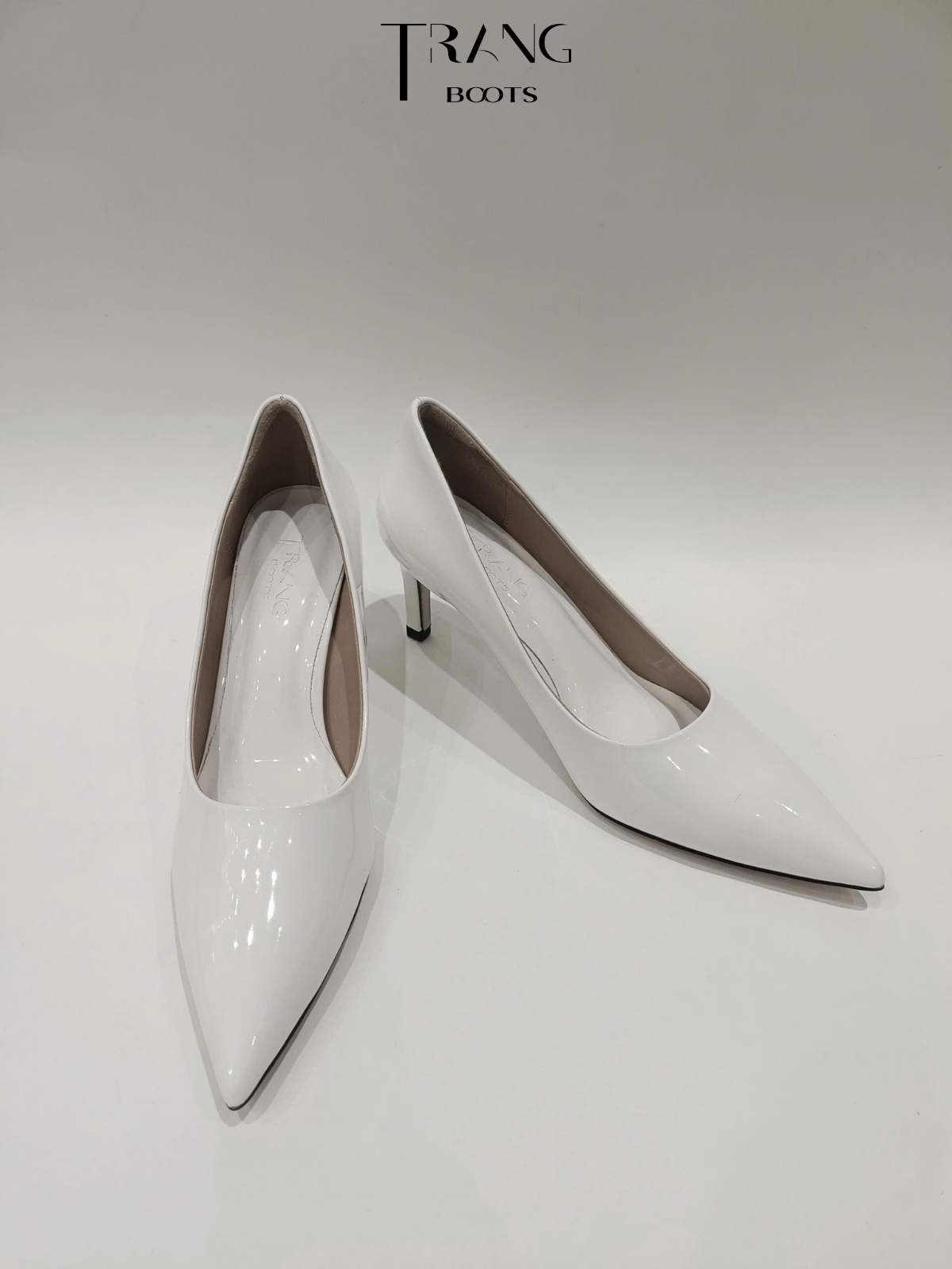 KATE PUMP HIGHHEELS - GIÀY CAO GÓT PUMP KATE - TRẮNG 7 -8CM