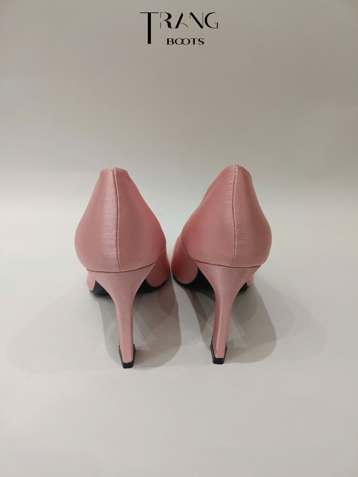 CHARLOTTE SATIN PUMPS - BLUSH ROSE