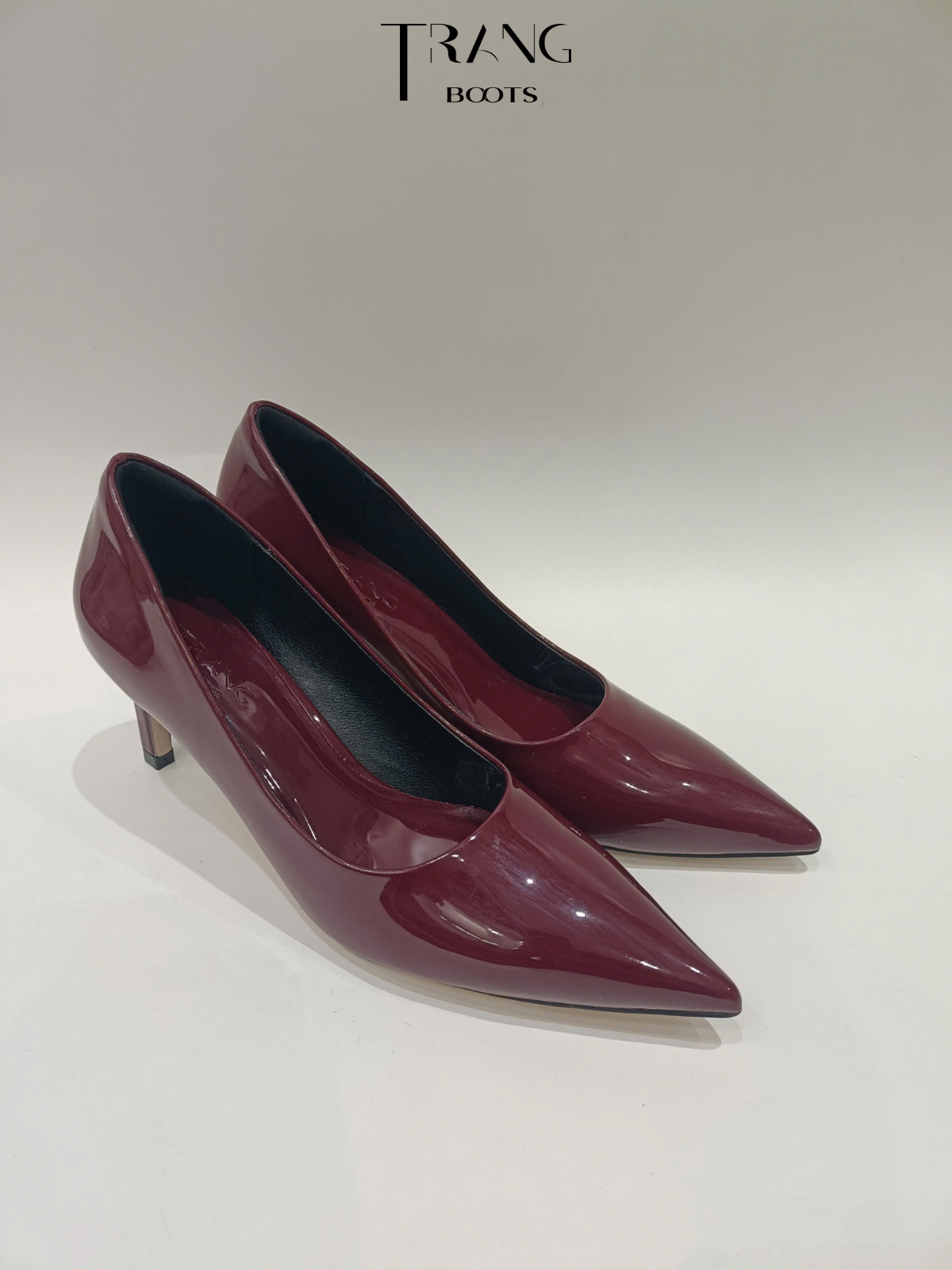 KATE PUMP HIGHHEELS - GIÀY CAO GÓT PUMP KATE - ĐỎ VANG 7 -8CM