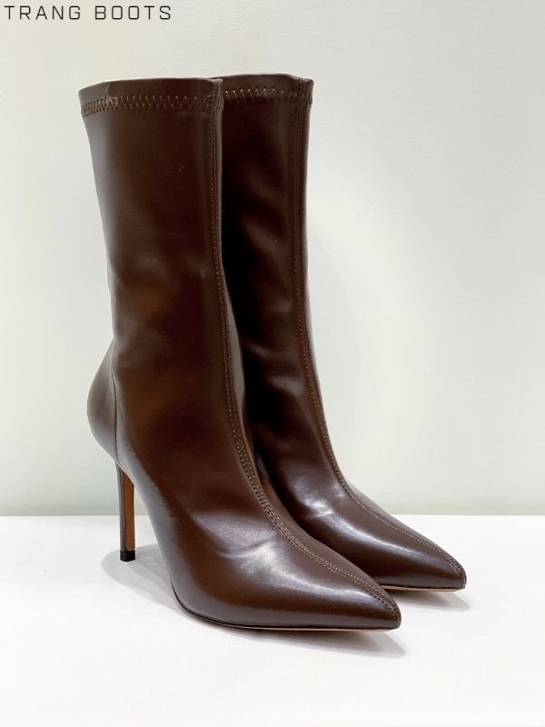 HIGHHEELS BOOTS MŨI NHỌN DA MỜ GÓT NHỌN