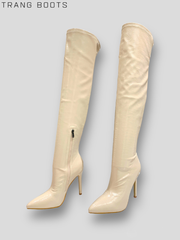 OVER KNEE BOOTS DA BÓNG GÓT NHỌN