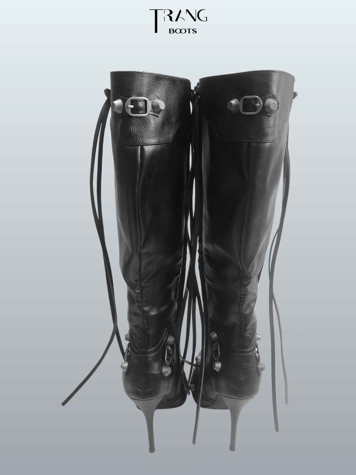 KNEE BOOTS MŨI NHỌN HOA TIET