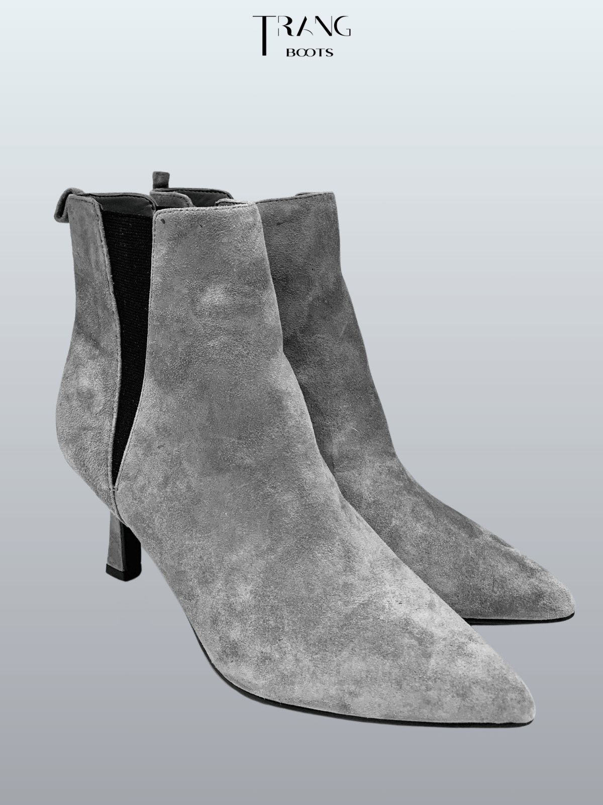 HIGHHEELS BOOTS CỔ NGẮN DA LỘN CÓ GÓT