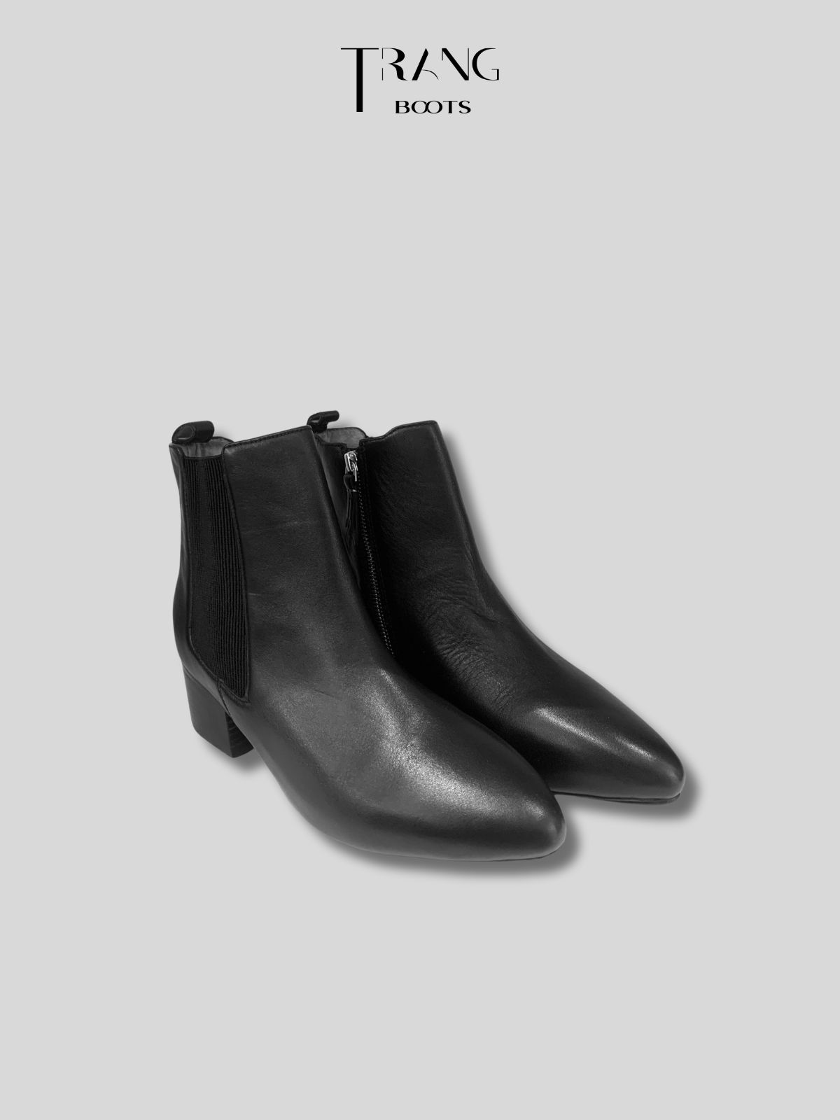 CHELSEA BOOTS DA TRƠN MÀU ĐEN