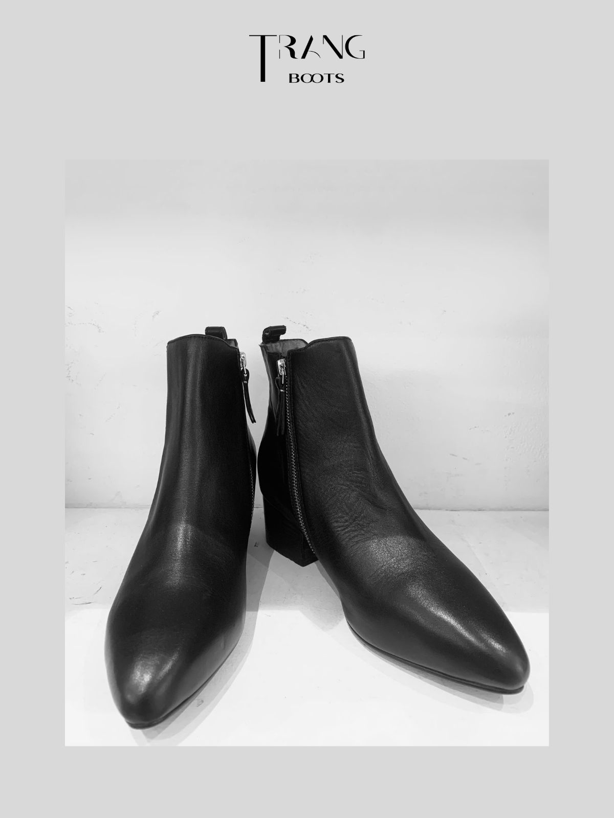 CHELSEA BOOTS DA TRƠN MÀU ĐEN