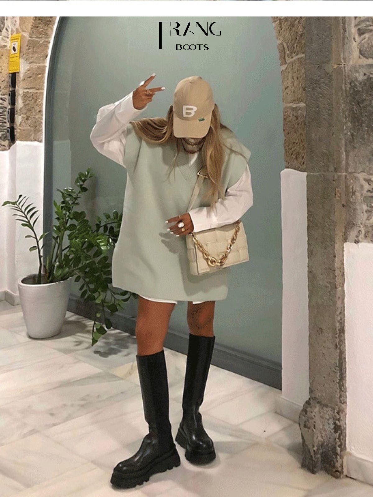 PLATFORM KNEE BOOTS - BOOTS GỐI DÁNG ĐẾ BÁNH MÌ CÓ CHUN HAI BÊN