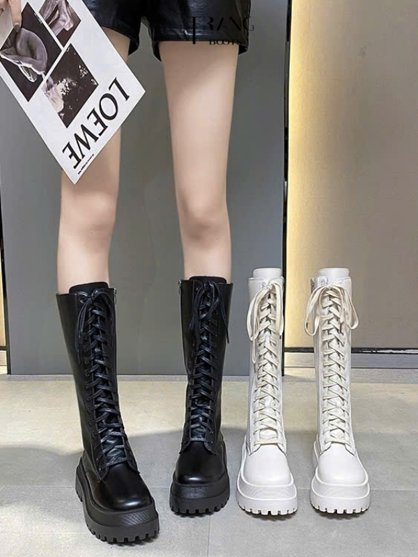 BOOTS GỐI THẮT DÂY CHIẾN BINH KIỂU DÁNG COMBAT BOOTS