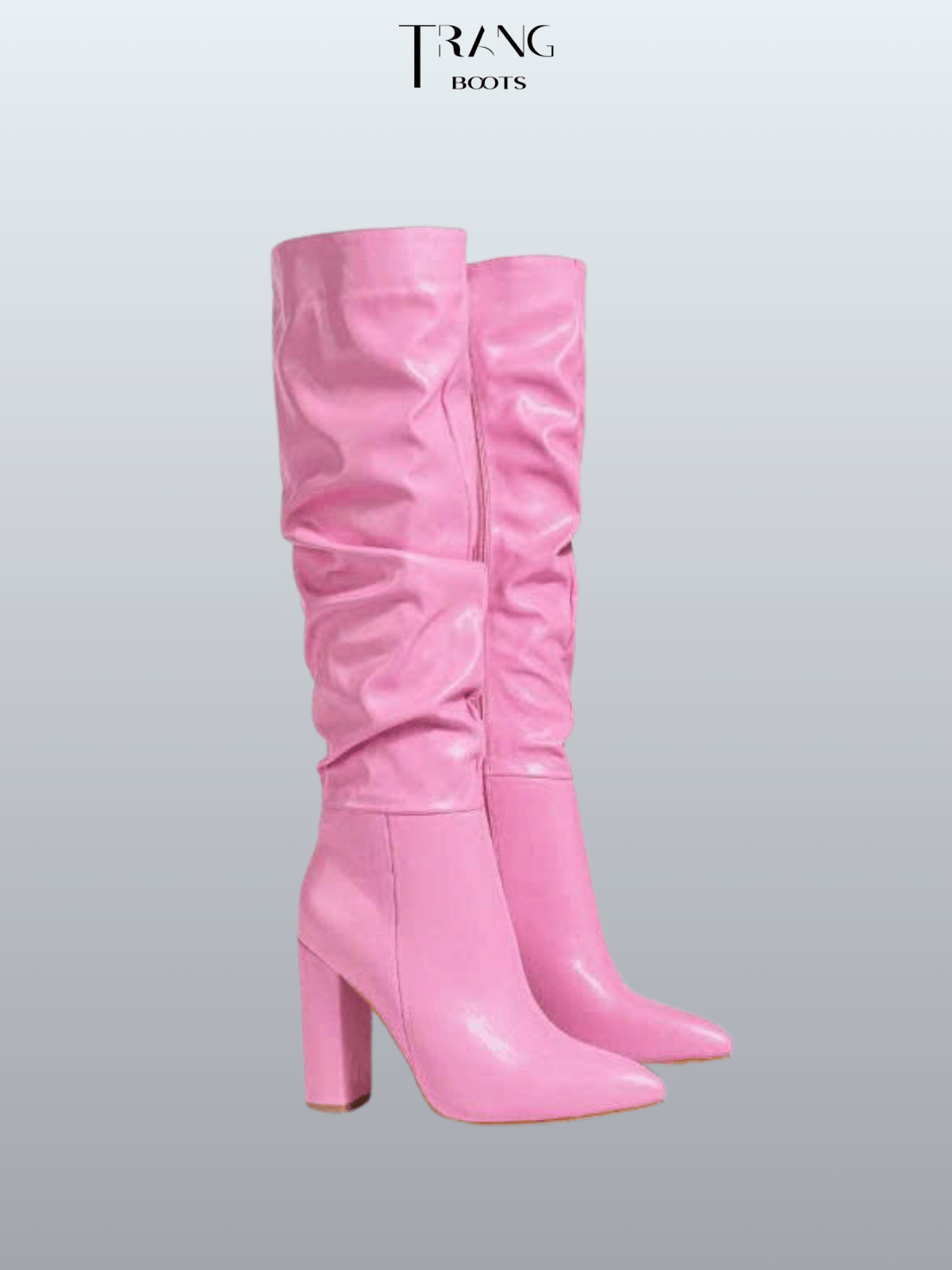 BOOTS GỐI GÓT TRỤ FORM NHÚN