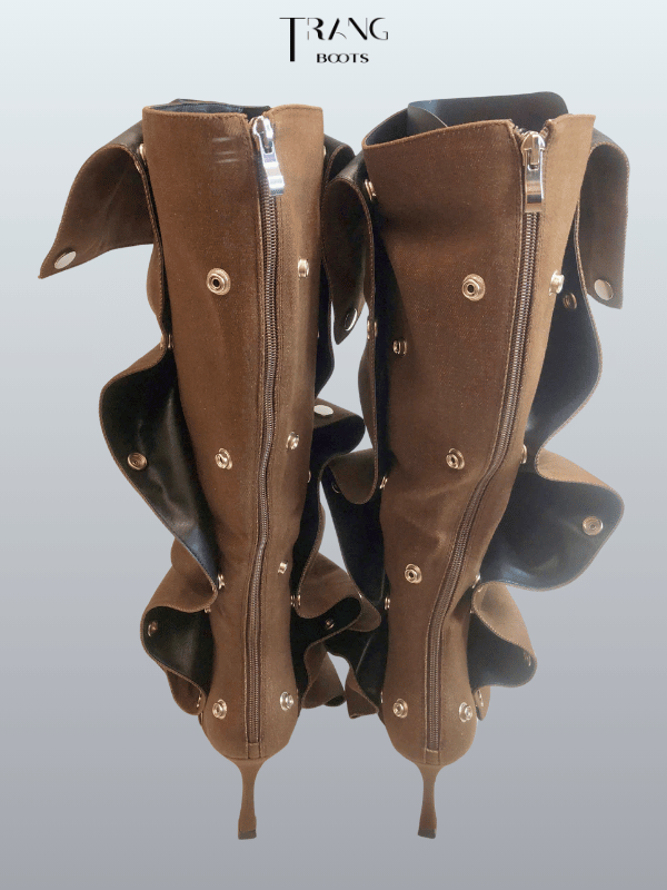 FANCY KNEE BOOTS PHOM NHÚN DENIM