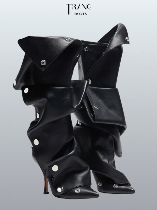 FANCY KNEE BOOTS PHOM NHÚN DENIM