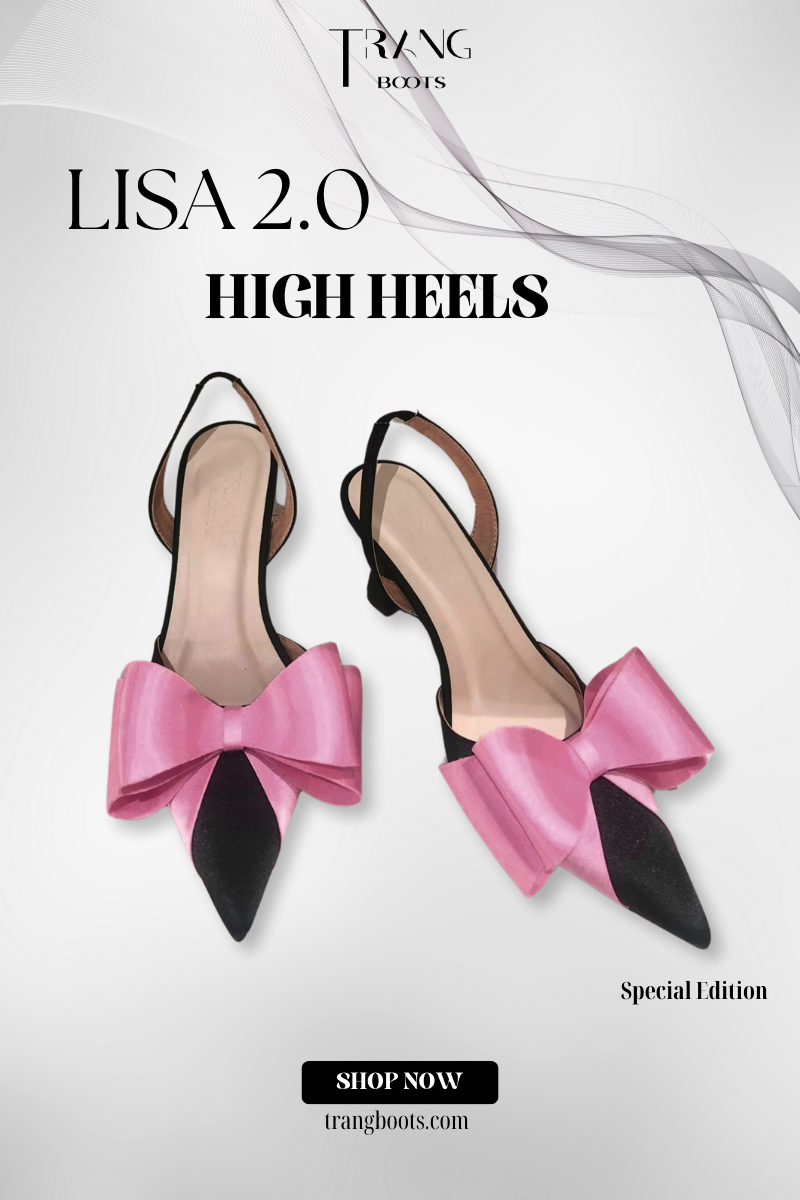 GIÀY CAO GÓT MŨI NHỌN PHỐI NƠ SANG TRỌNG GÓT 7CM LISA PHIÊN BẢN 2.0