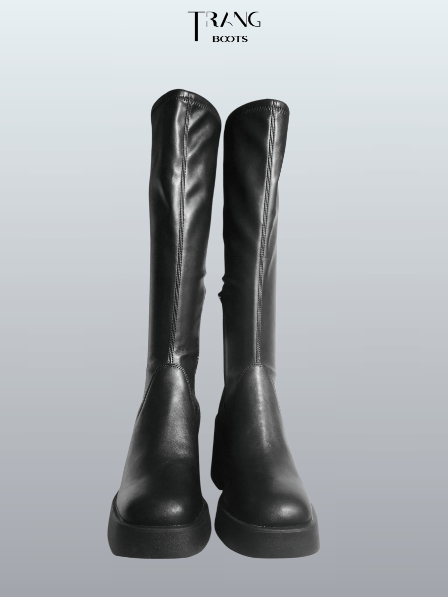 PLATFORM BOOTS DÀI ĐẾN GỐI ỐNG ÔM CHÂN ĐẾ BÁNH MÌ LEFTIES