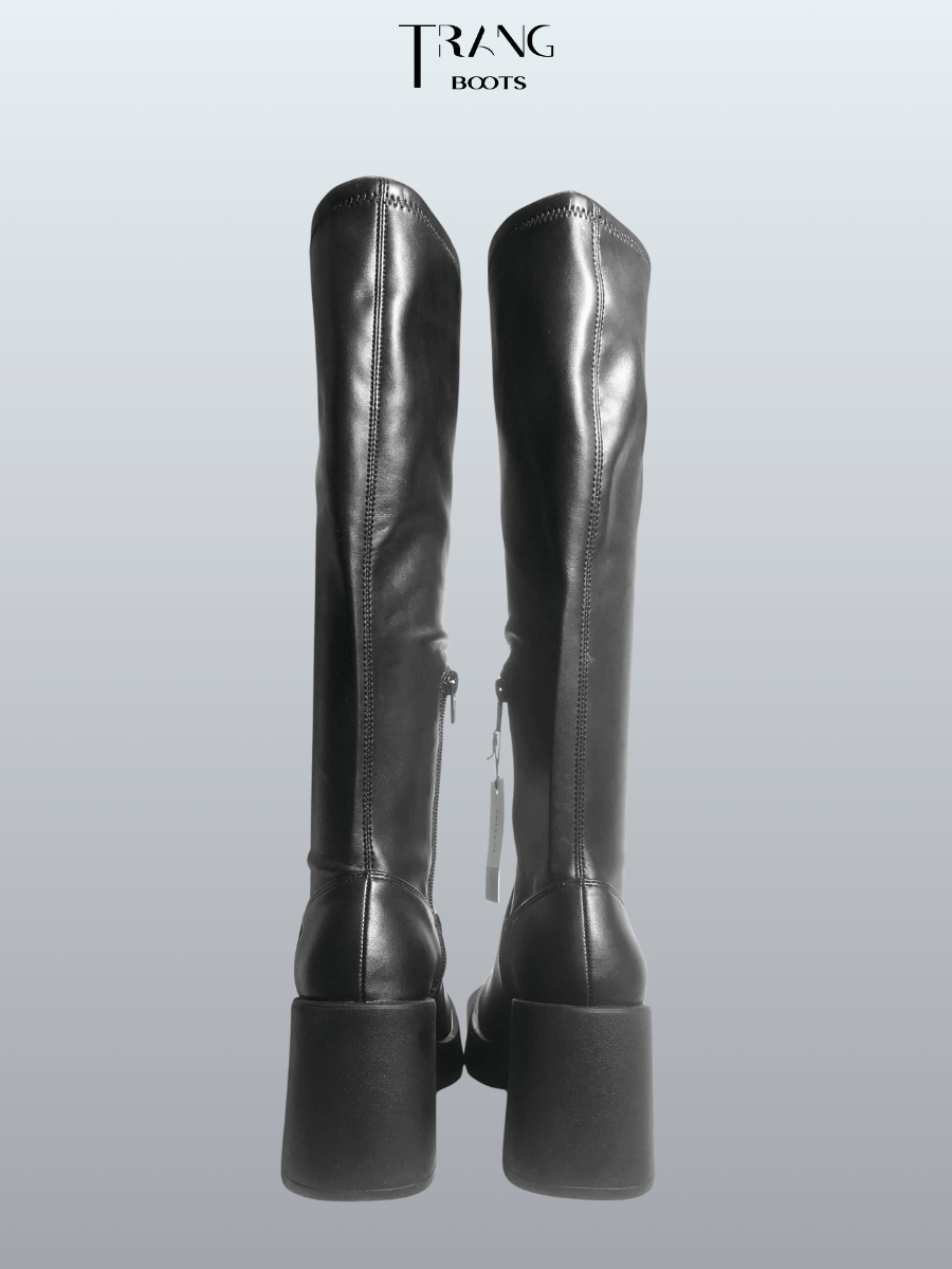 PLATFORM BOOTS DÀI ĐẾN GỐI ỐNG ÔM CHÂN ĐẾ BÁNH MÌ LEFTIES