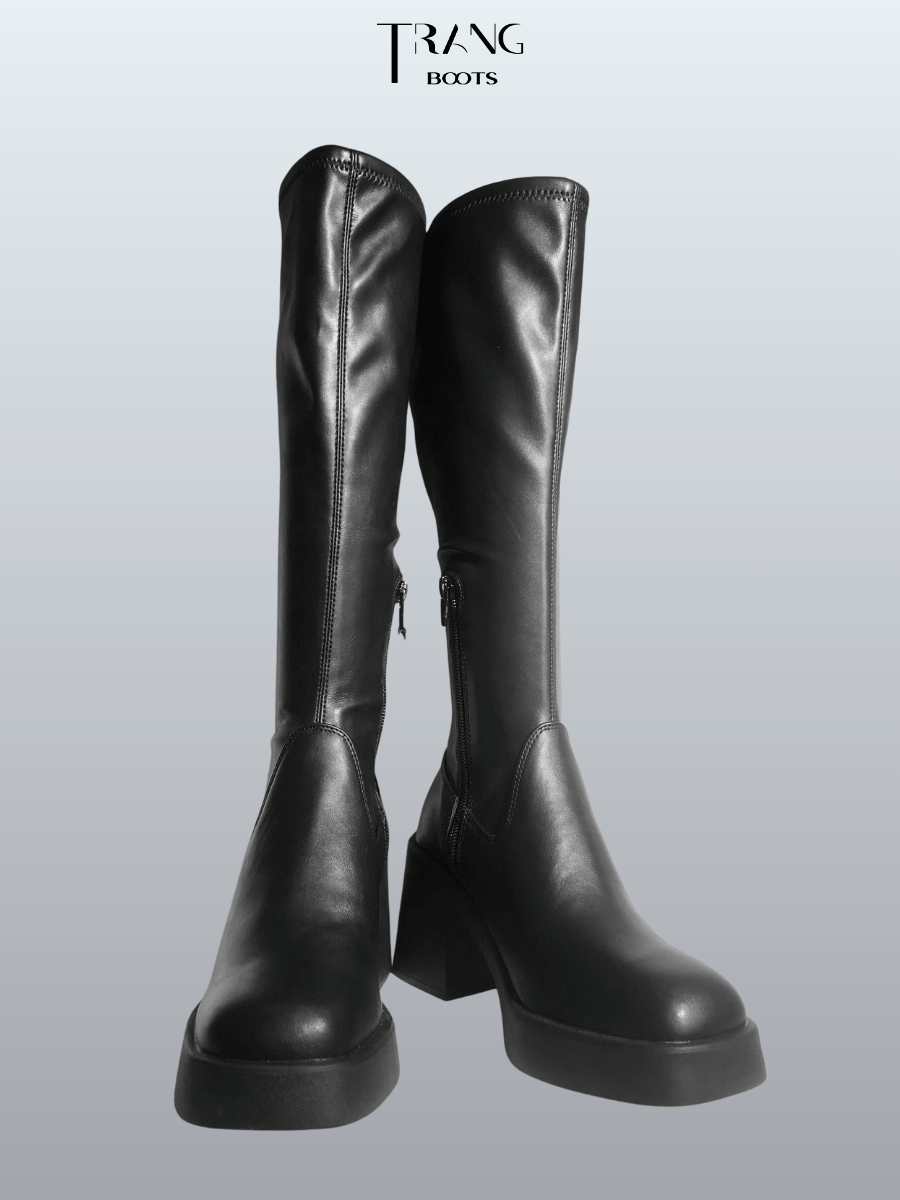 PLATFORM BOOTS DÀI ĐẾN GỐI ỐNG ÔM CHÂN ĐẾ BÁNH MÌ LEFTIES