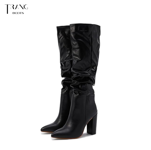 KNEE BOOTS PHOM NHÚN GÓT TRỤ