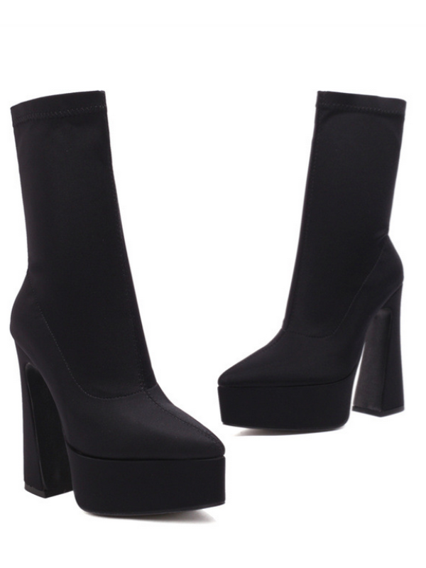 PLATFORM BOOTS MŨI NHỌN ĐẾ ĐÚP