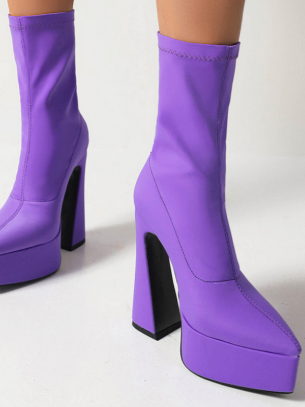 PLATFORM BOOTS MŨI NHỌN ĐẾ ĐÚP