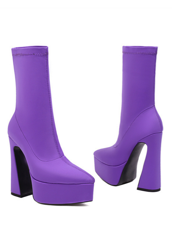 PLATFORM BOOTS MŨI NHỌN ĐẾ ĐÚP