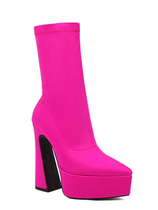 PLATFORM BOOTS MŨI NHỌN ĐẾ ĐÚP