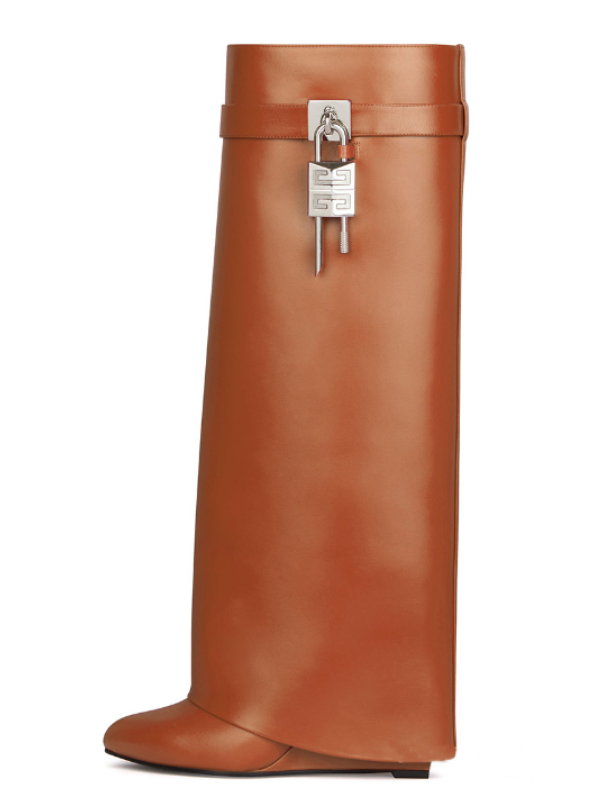 KNEE BOOTS DA MỜ MŨI TRÒN ĐẾ BỆT