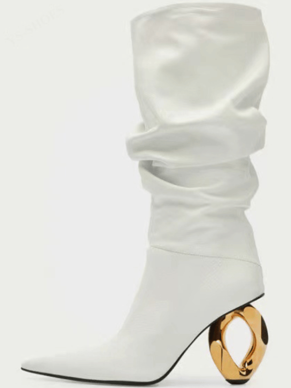 KNEE BOOTS MŨI NHỌN GÓT KIỂU