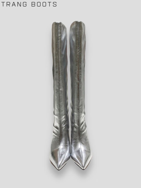 KNEE BOOTS METALLIC MŨI NHỌN