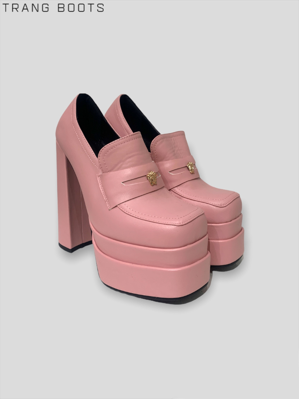 GIÀY CAO GÓT DA MỜ BÍT MŨI GÓT TRỤ