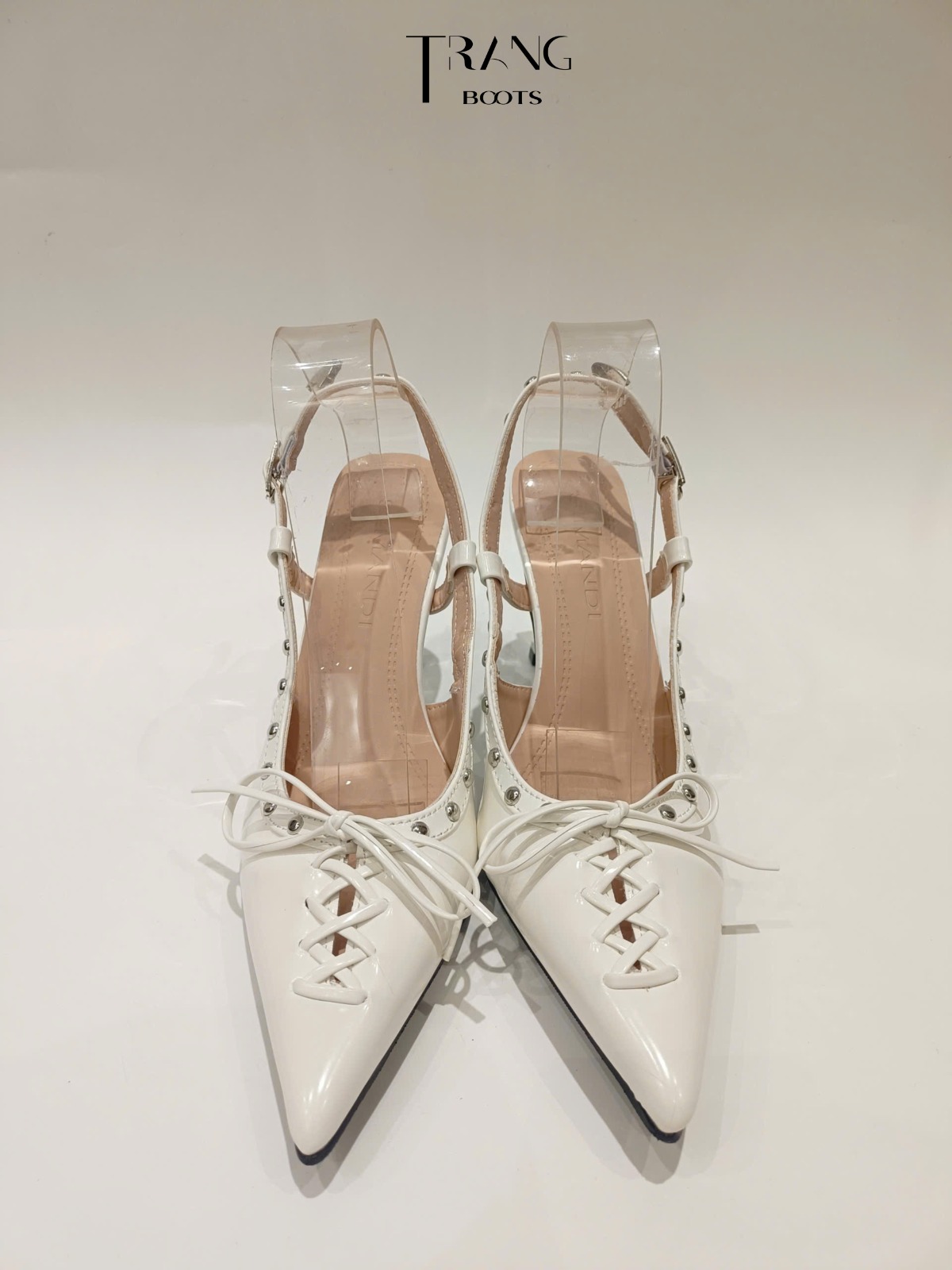 MIDNIGHT - LADY ÉLAN GIÀY CAO GÓT MŨI NHỌN GÓT KIM LOẠI ĐÍNH ĐÁ 10CM