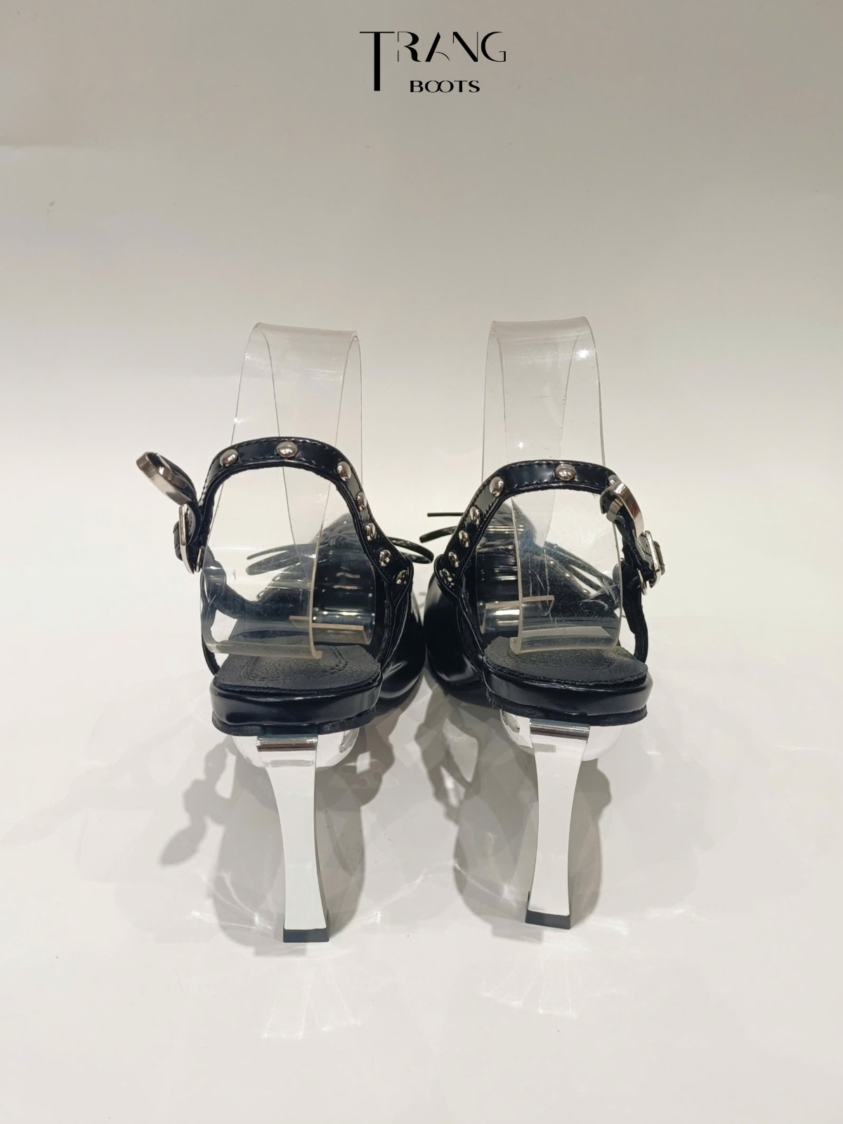 MIDNIGHT - LADY ÉLAN GIÀY CAO GÓT MŨI NHỌN GÓT KIM LOẠI ĐÍNH ĐÁ 10CM