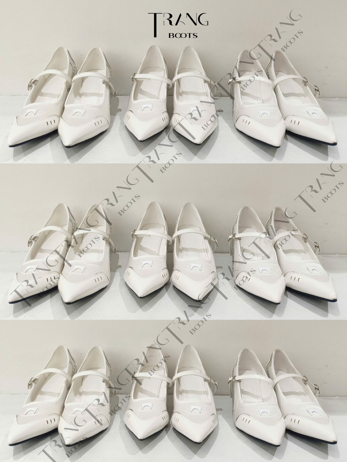 Mary Jane Cao Gót Mũi Nhọn Gót Cách Điệu – Style Ballet Thời Trang