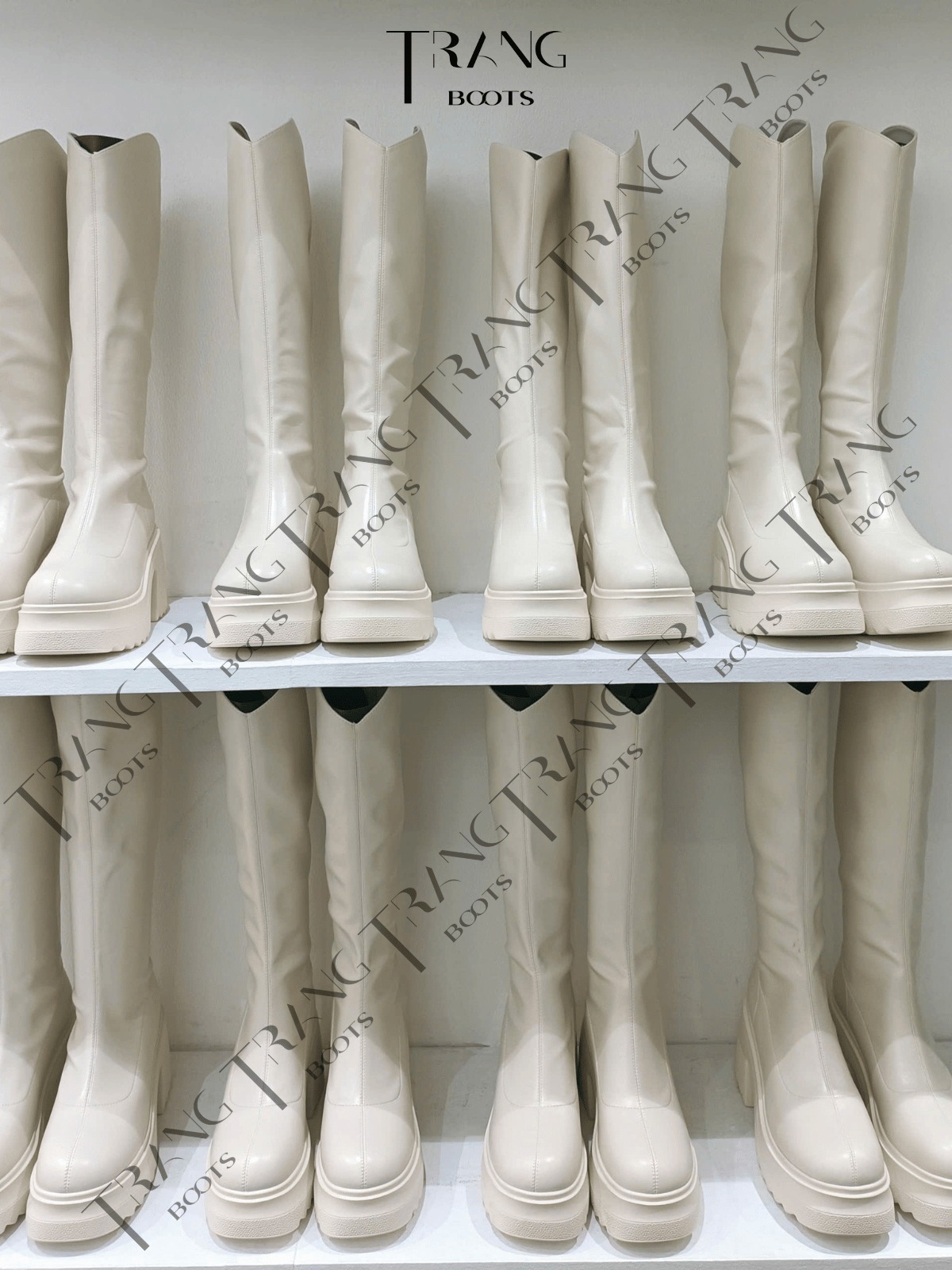KNEE BOOTS PLATFORM CỔ V