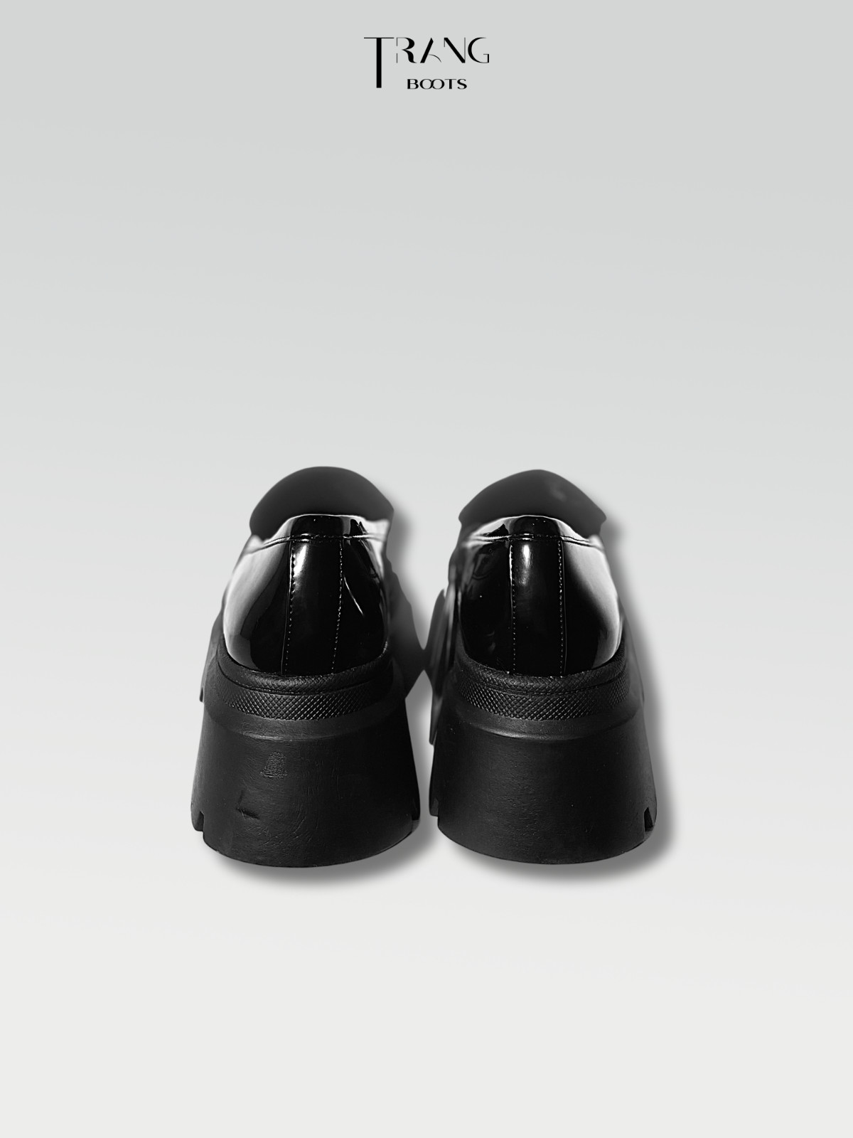 PULL&BEAR GLOSSY LEATHER LOAFERS BLACK - LOAFERS DA BÓNG PULL&BEAR ĐEN