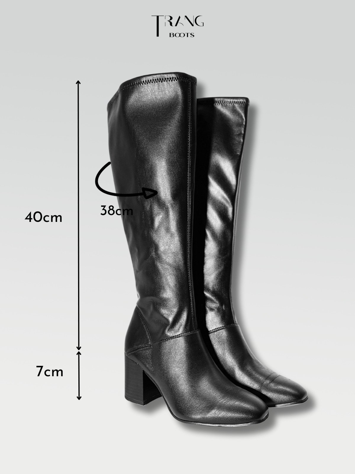 KNEE BOOTS MŨI NHỌN GÓT NHỌN ÁNH BẠC
