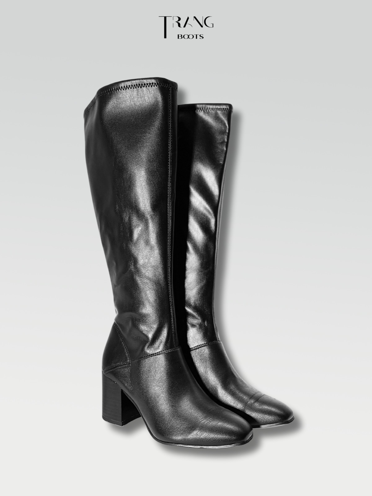 KNEE BOOTS MŨI NHỌN GÓT NHỌN ÁNH BẠC