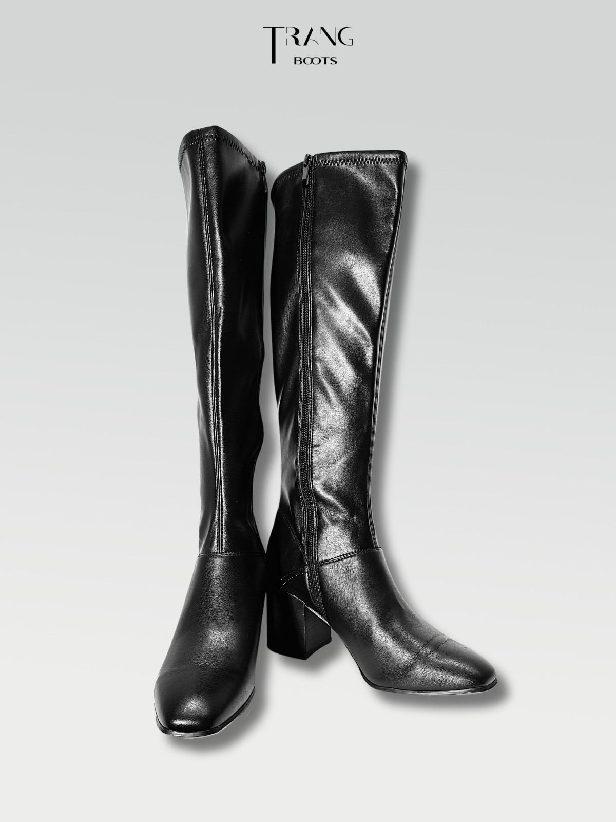 KNEE BOOTS MŨI NHỌN GÓT NHỌN ÁNH BẠC