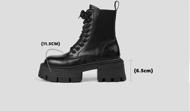 COMBAT BOOTS CỔ THẤP DA MỜ PHONG CÁCH CHIẾN BINH