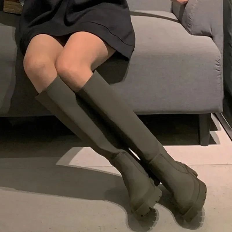 FASHION RUBBERISED BOOTS - BOOTS ỦNG GỐI THỜI TRANG CAO SU