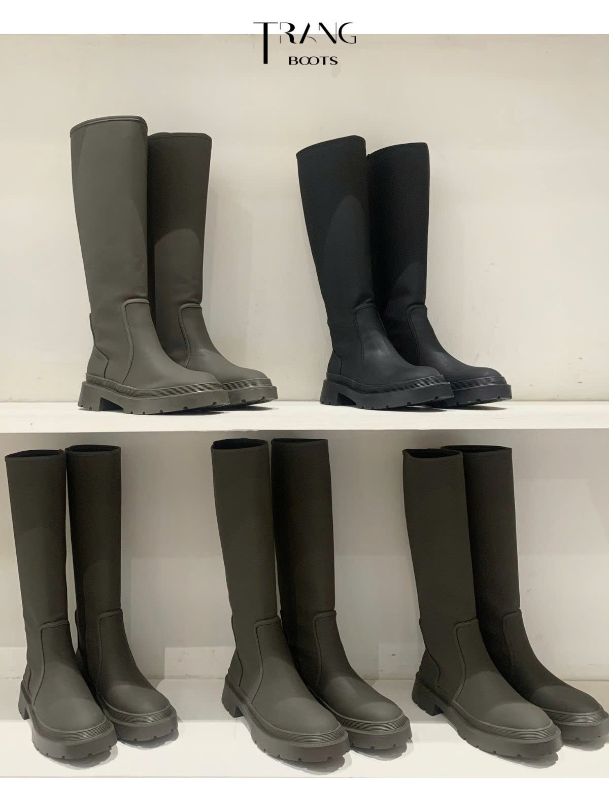 FASHION RUBBERISED BOOTS - BOOTS ỦNG GỐI THỜI TRANG CAO SU