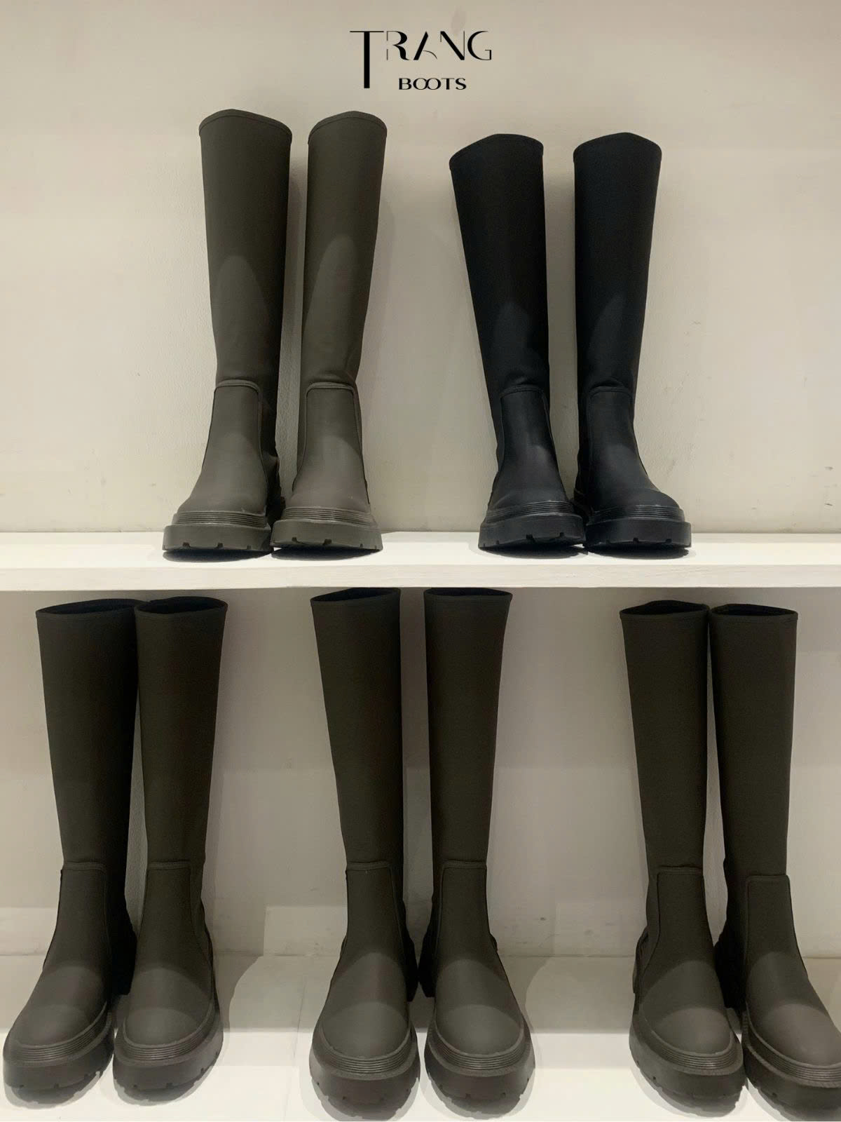 FASHION RUBBERISED BOOTS - BOOTS ỦNG GỐI THỜI TRANG CAO SU